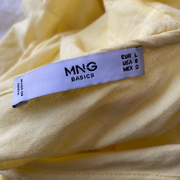 Yellow summer dress | Mango | Large size - Picture 3 of 5
